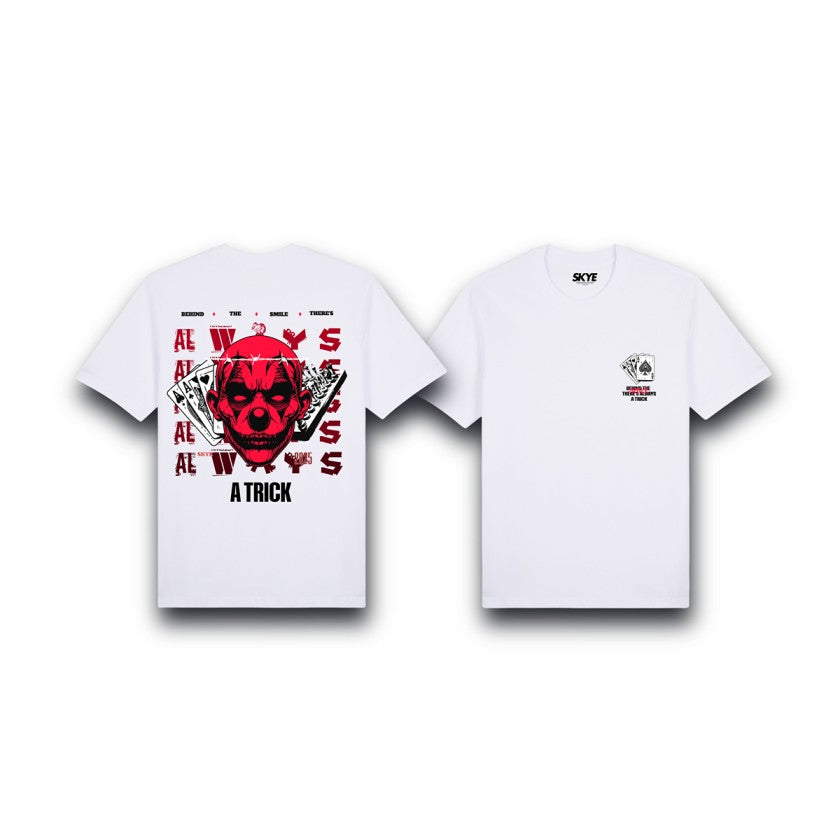 Skye8_Premium_Tee_Behind_The_Smile_There_s_Always_A_Trick_White