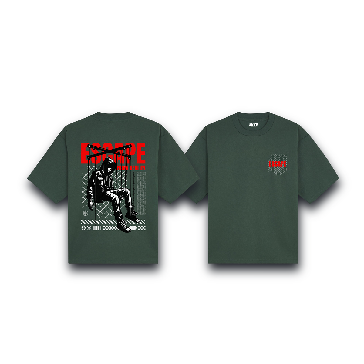 Skye91_Oversized_Tee_Escape_From_Reality_Dark_Green