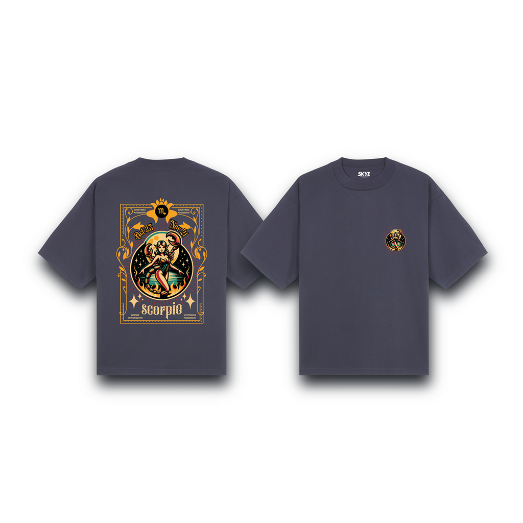 Skye99_Oversized_Tee_Scorpio_Zodiac_Fairy_Gray